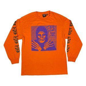 Obey X The Misfits Fiend Club Rock Orange L/S Graphic Shirt Men’s L GUC